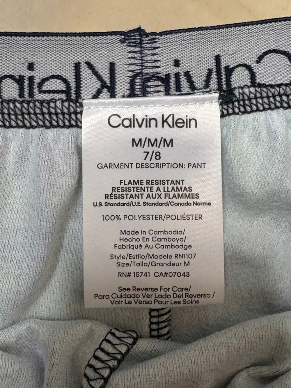 ⭐️ NWT- Calvin Klein Green Plaid Lounge Pants with Branded Waistband- Medium 7/8 - Picture 2 of 6